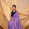 Cotton purple saree